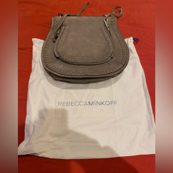 Rebecca Minkoff Suede Crossbody Saddle Bag - Picture 1 of 6
